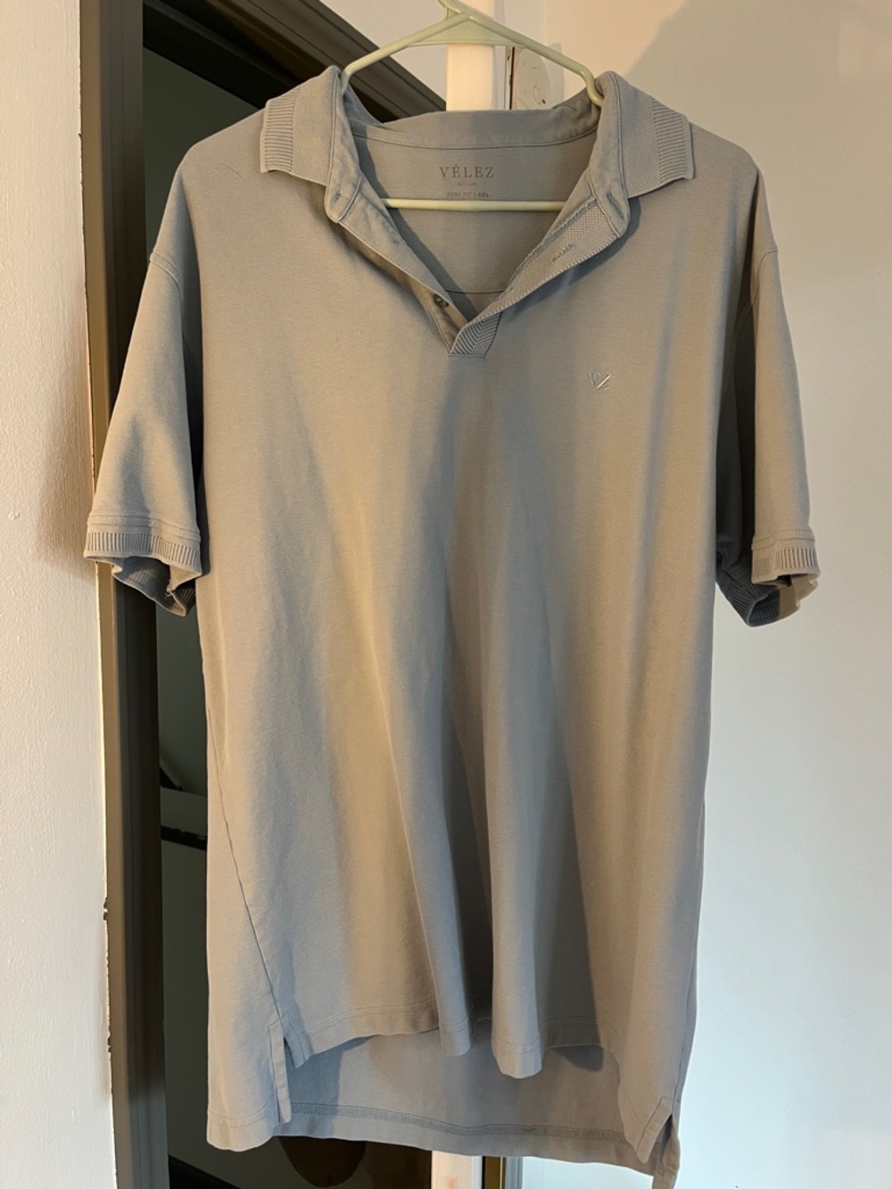 Short Sleeve Polo Shirt - Light blue